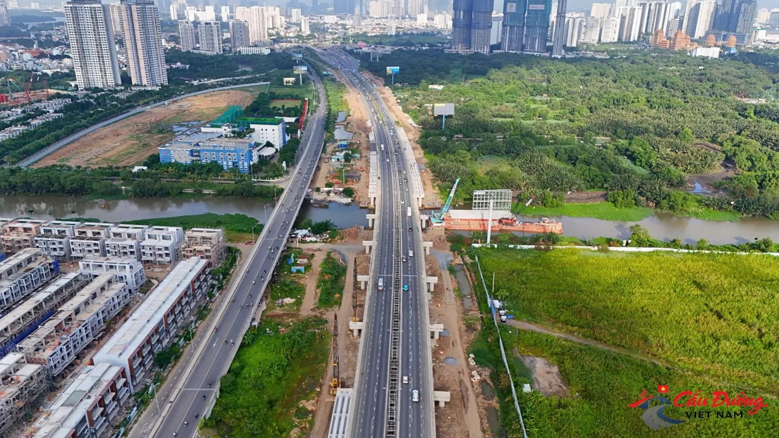 Mở rộng đường nối cao tốc TP.HCM – Long Thành – Dầu Giây tăng tốc, cầu Mương Kênh dần thành hình