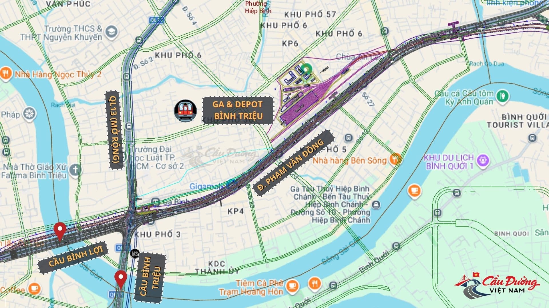 Khám phá vị trí Ga & Depot Bình Triệu qua ảnh sơ họa quy hoạch